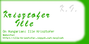 krisztofer ille business card